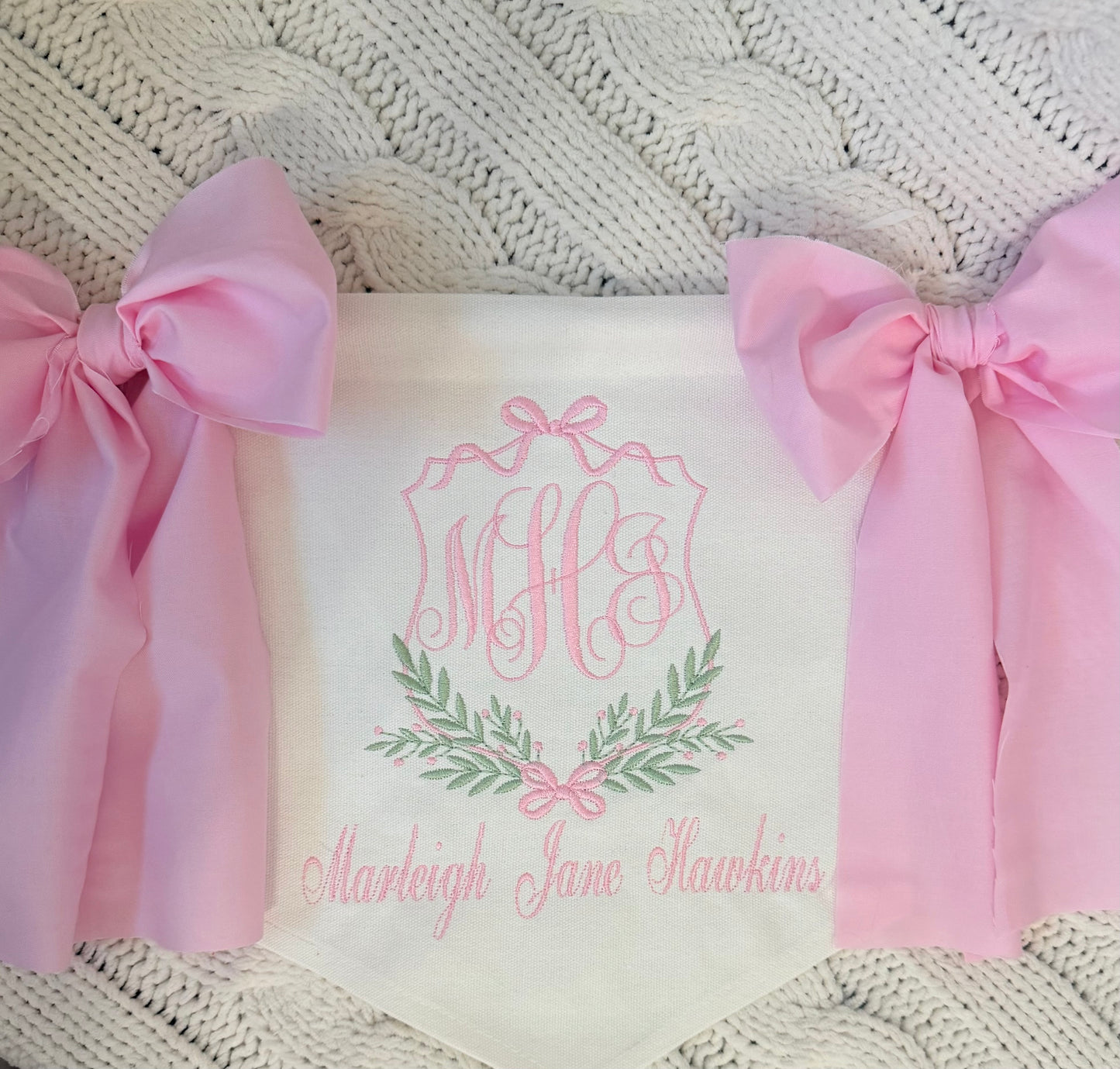 Custom Embroidered Baby Banner