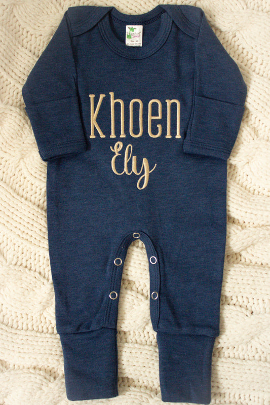 Personalized Baby Outfit Set – Embroidered Name Romper