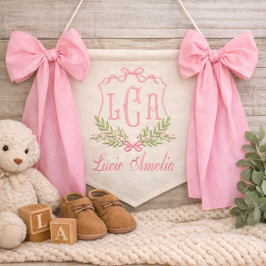 Custom Embroidered Baby Banner