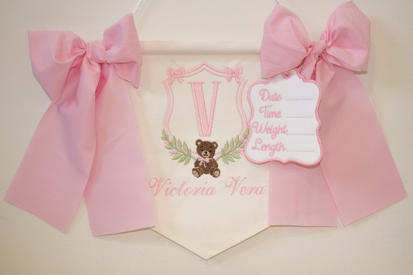 Custom Embroidered Baby Banner