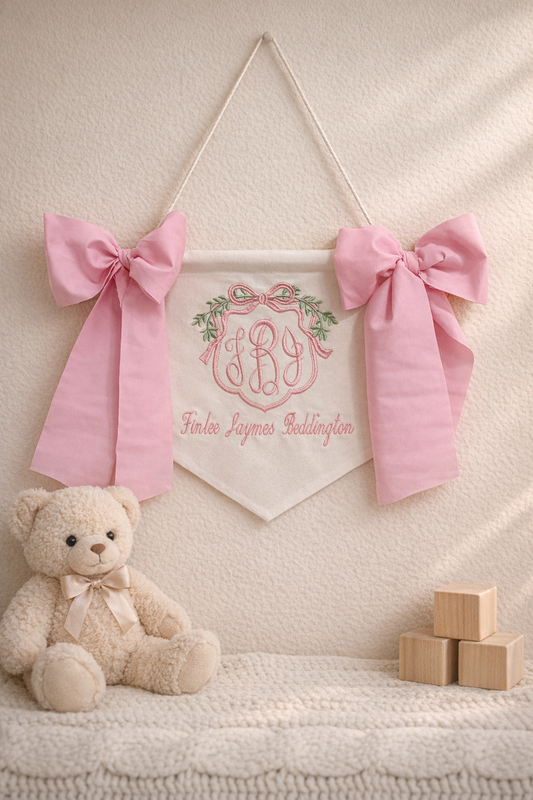 Custom Embroidered Baby Banner