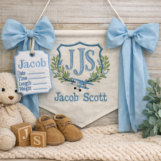Custom Embroidered Baby Banner