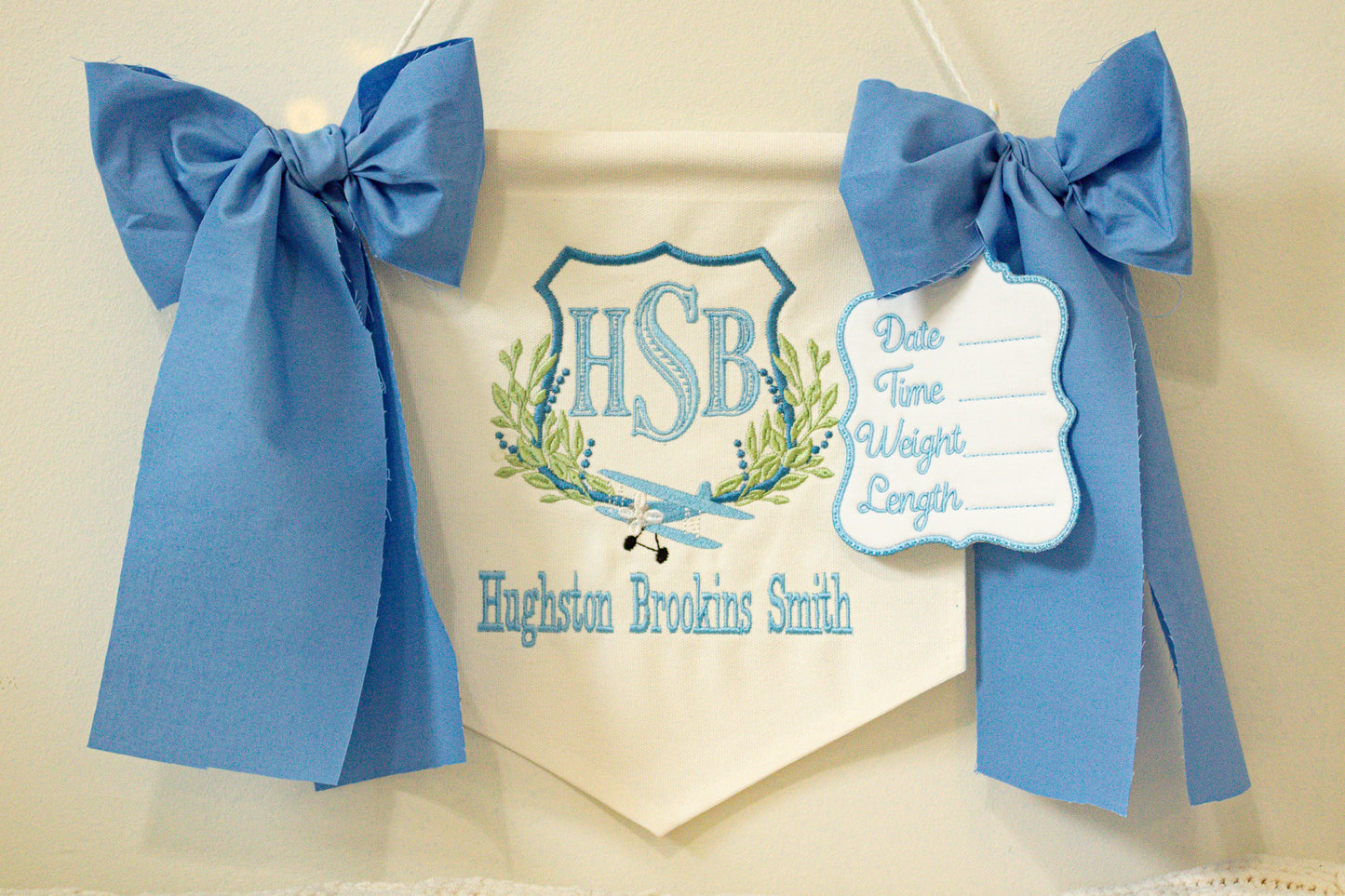 Custom Embroidered Baby Banner