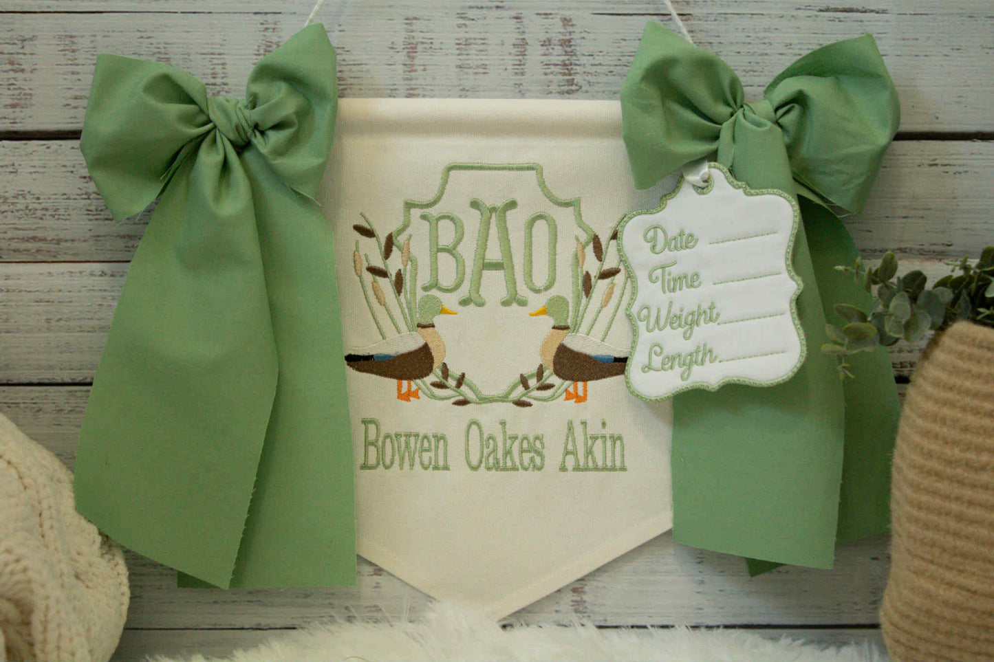 Custom Embroidered Baby Banner